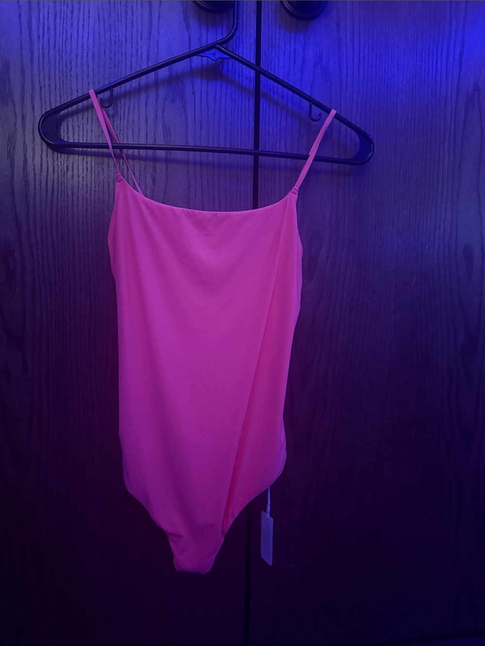 aerie Neon Pink Spaghetti-Strap Bodysuit